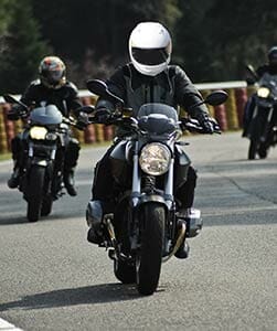 Motorcycle Rider on Highway